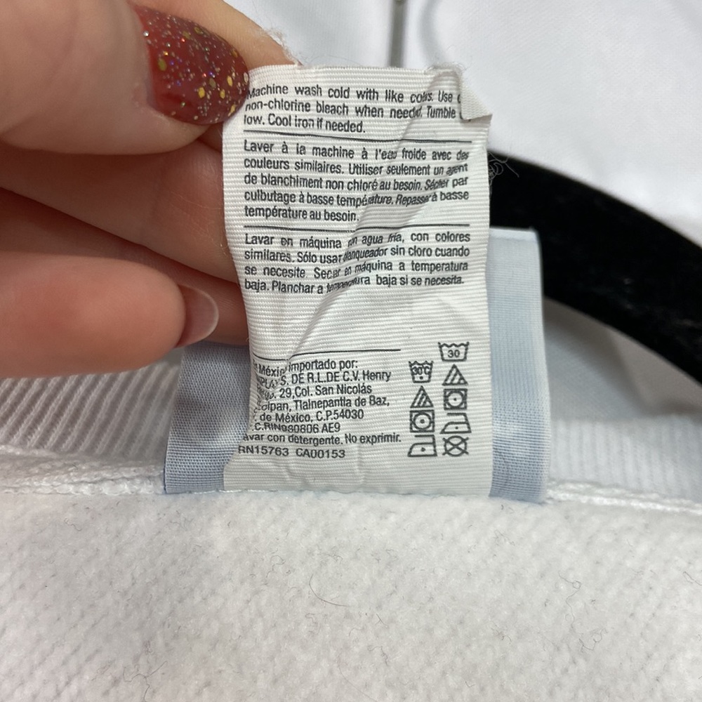 Champion Cropped Sweatshirt White Size Extra Large XL - Picture 10 of 16